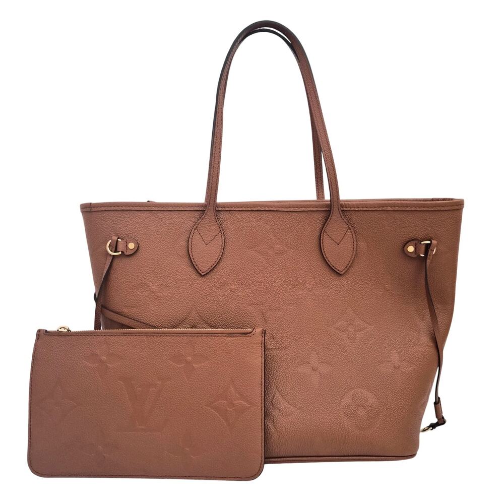 Louis Vuitton Empreinte Monogram Giant Neverfull MM Cognac Tote